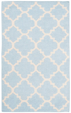 Safavieh Dhurries 554 Hand Woven Flat Weave  Rug Light Blue / Ivory DHU554B-24