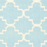 Safavieh Dhurries 554 Hand Woven Flat Weave  Rug Light Blue / Ivory DHU554B-3