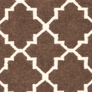 Safavieh Dhurries 554 Hand Woven Flat Weave  Rug Brown / Ivory DHU554C-3