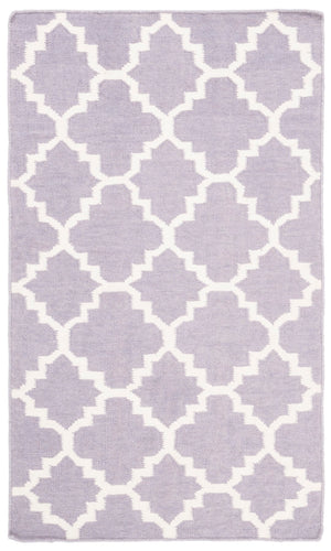 Safavieh Dhurries 554 Hand Woven Flat Weave  Rug Purple / Ivory DHU554J-24