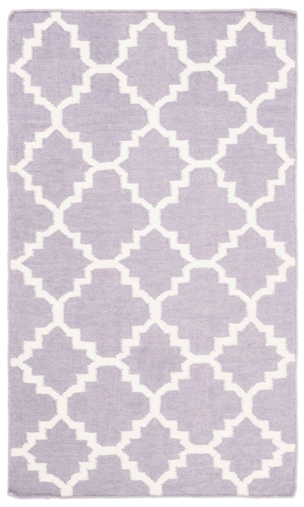 Safavieh Dhurries 554 Hand Woven Flat Weave  Rug Purple / Ivory DHU554J-24