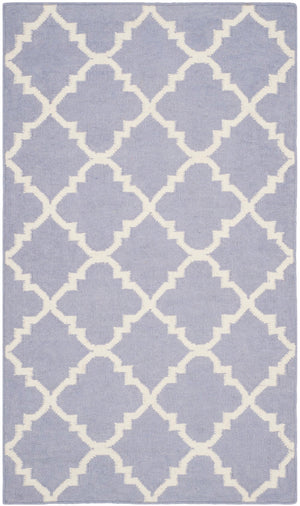 Safavieh Dhurries 554 Hand Woven Flat Weave  Rug Purple / Ivory DHU554J-3