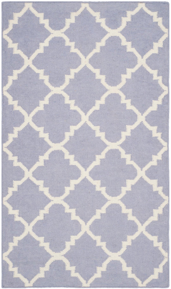 Safavieh Dhurries 554 Hand Woven Flat Weave  Rug Purple / Ivory DHU554J-3