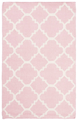 Safavieh Dhurries 554 Hand Woven Flat Weave  Rug Pink / Ivory DHU554P-24
