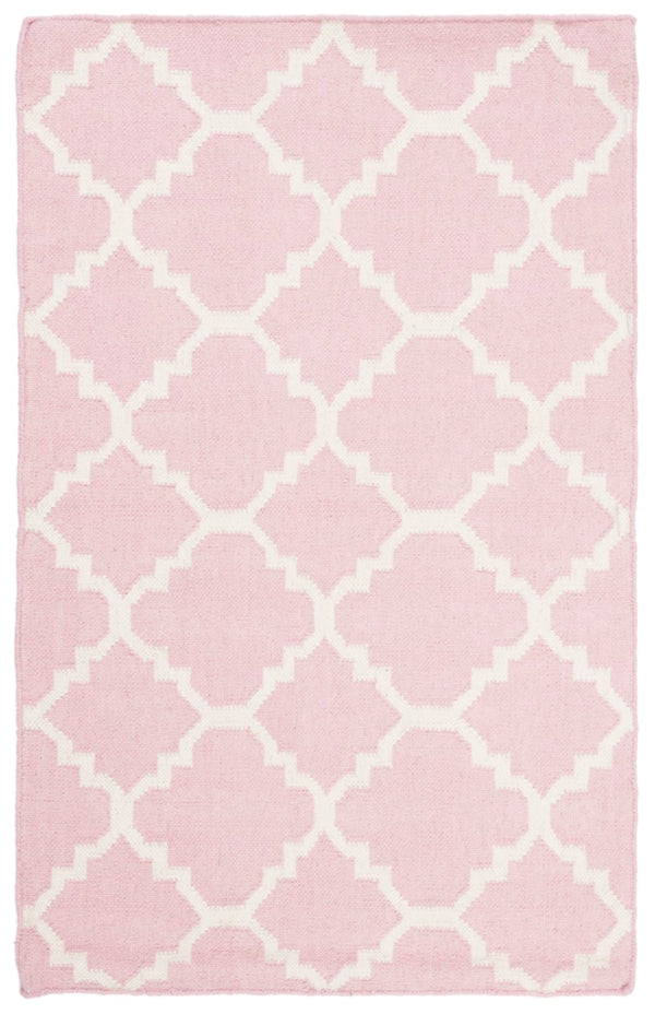 Safavieh Dhurries 554 Hand Woven Flat Weave  Rug Pink / Ivory DHU554P-24