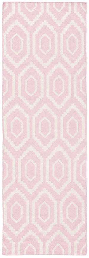 Safavieh Dhurries Handcrafted Wool And Cotton Area Rug With Geometric Design For Timeless Elegance In Home Pink ,Ivory 80% Wool,20% Cotton Dhu556c-26