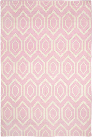 Safavieh Dhurries Handcrafted Wool And Cotton Area Rug With Geometric Design For Timeless Elegance In Home Pink ,Ivory 80% Wool,20% Cotton Dhu556c-26