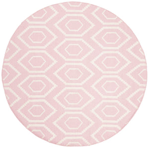 Safavieh Dhurries Handcrafted Wool And Cotton Area Rug With Geometric Design For Timeless Elegance In Home Pink ,Ivory 80% Wool,20% Cotton Dhu556c-26
