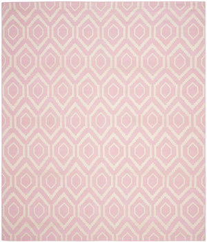 Safavieh Dhurries Handcrafted Wool And Cotton Area Rug With Geometric Design For Timeless Elegance In Home Pink ,Ivory 80% Wool,20% Cotton Dhu556c-26