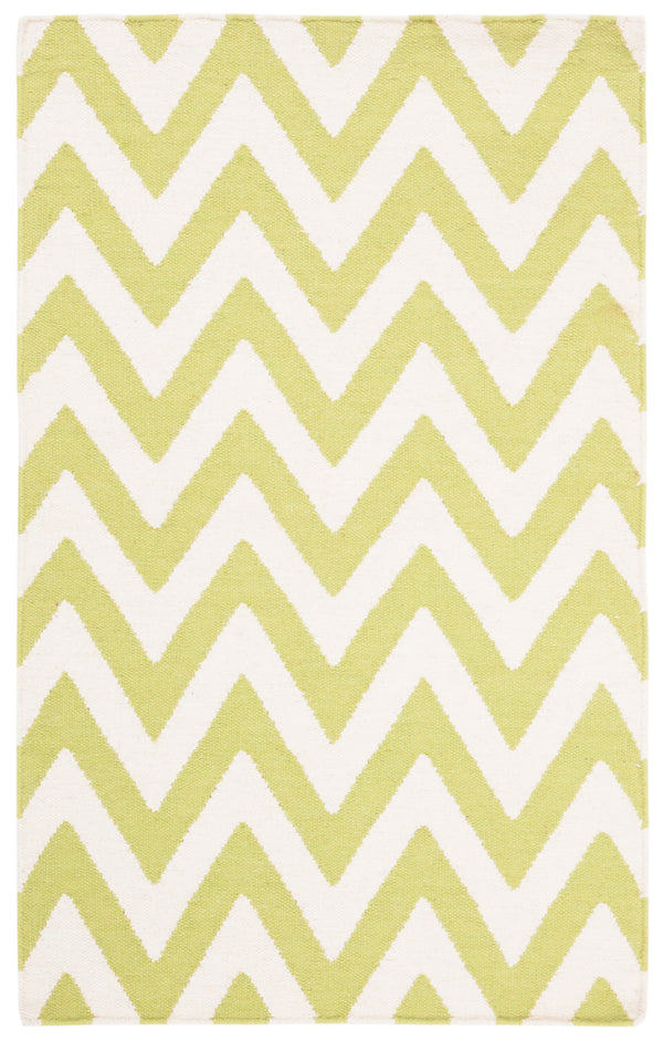 Safavieh Dhurries 557a Green Ivory Green ,Ivory 80% Wool,20% Cotton Dhu557a-24