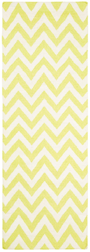 Safavieh Dhurries 557 Hand Woven Flat Weave  Rug Green / Ivory DHU557A-28