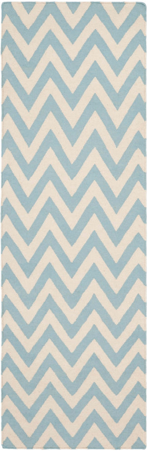 Safavieh Dhurries 557 Hand Woven Flat Weave  Rug Blue / Ivory DHU557B-28