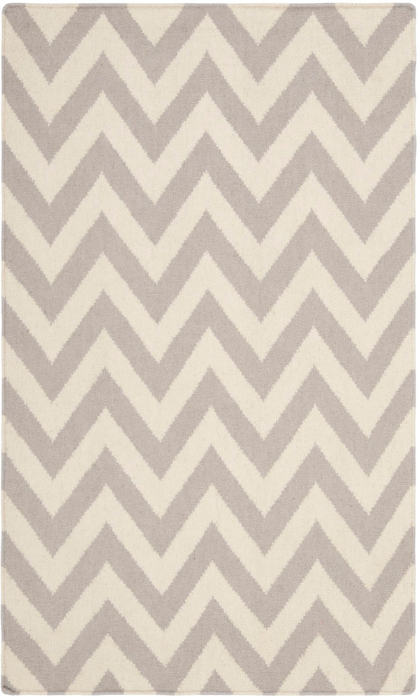 Safavieh Dhurries 557 Hand Woven Flat Weave  Rug Grey / Ivory DHU557C-3
