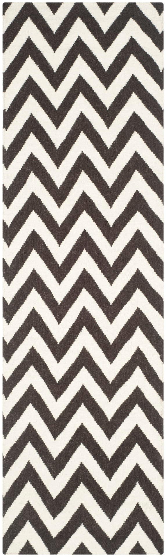 Safavieh Dhurries 557 Hand Woven Flat Weave  Rug Brown / Ivory DHU557D-28