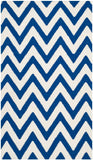Safavieh Dhurries 557 Hand Woven Flat Weave  Rug Dark Blue / Ivory DHU557K-24
