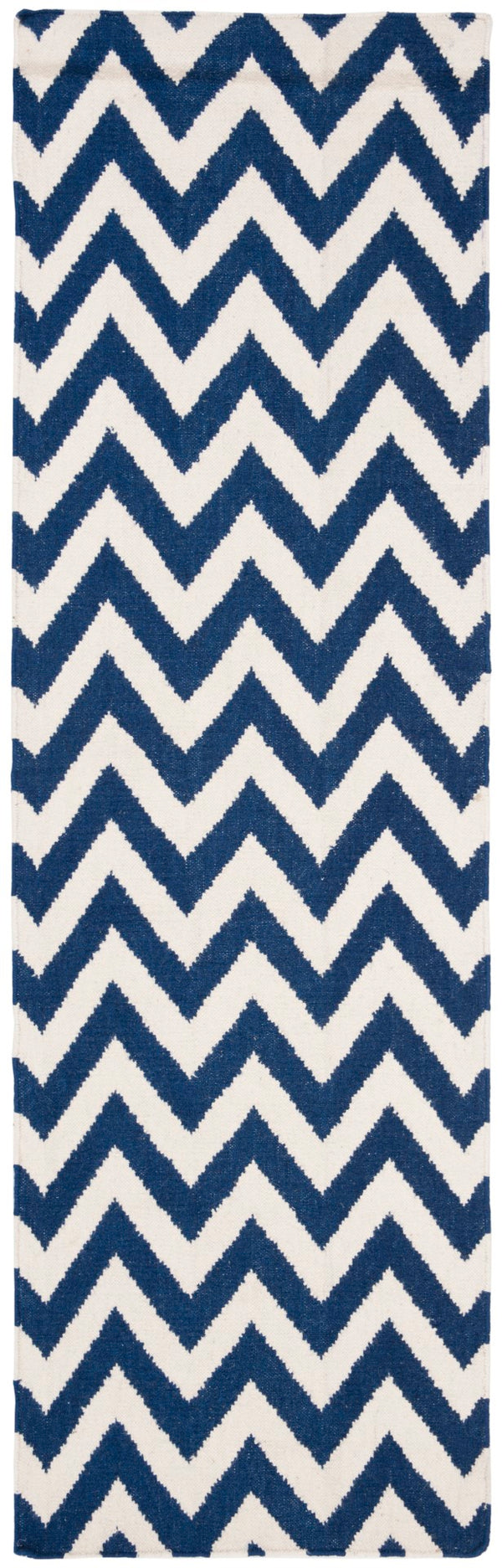 Safavieh Dhurries 557 Hand Woven Flat Weave  Rug Dark Blue / Ivory DHU557K-28