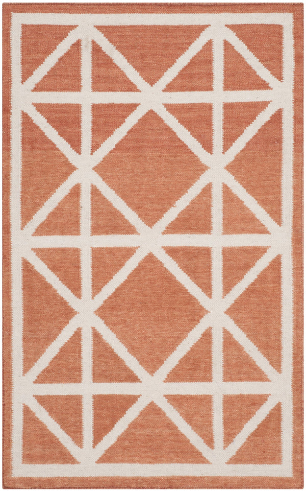 Safavieh Dhurries Hand-woven Red Ivory Accent Rug 2'-6" X 4' – Stylish, Durable, And Unique Home Decor Piece Red ,Ivory 80% Wool,20% Cotton Dhu558a-24