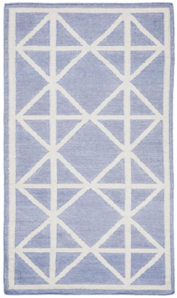 Safavieh Dhurries 558 Hand Woven Flat Weave  Rug Purple / Ivory DHU558B-3