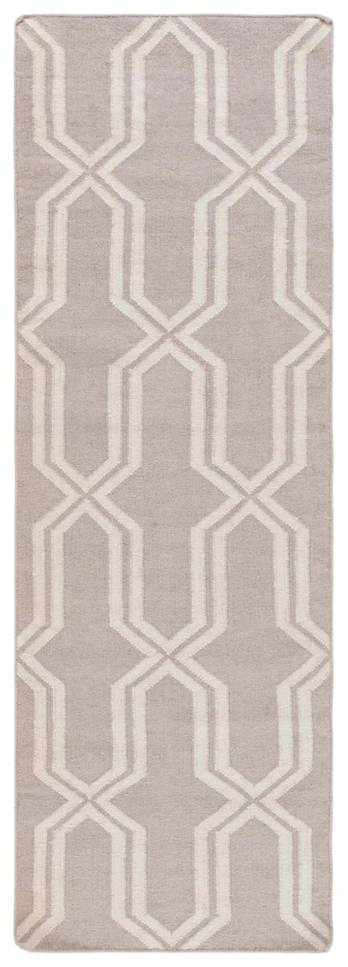 Safavieh Dhurries Hand-woven Flat Weave Rug - Timeless Elegance With Geometric Design For Your Home Decor Grey ,Ivory 80% Wool,20% Cotton Dhu559g-26