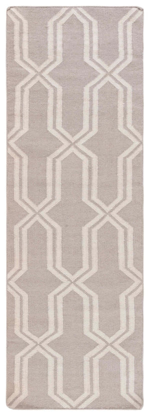 Safavieh Dhurries Hand-woven Flat Weave Rug - Timeless Elegance With Geometric Design For Your Home Decor Grey ,Ivory 80% Wool,20% Cotton Dhu559g-26