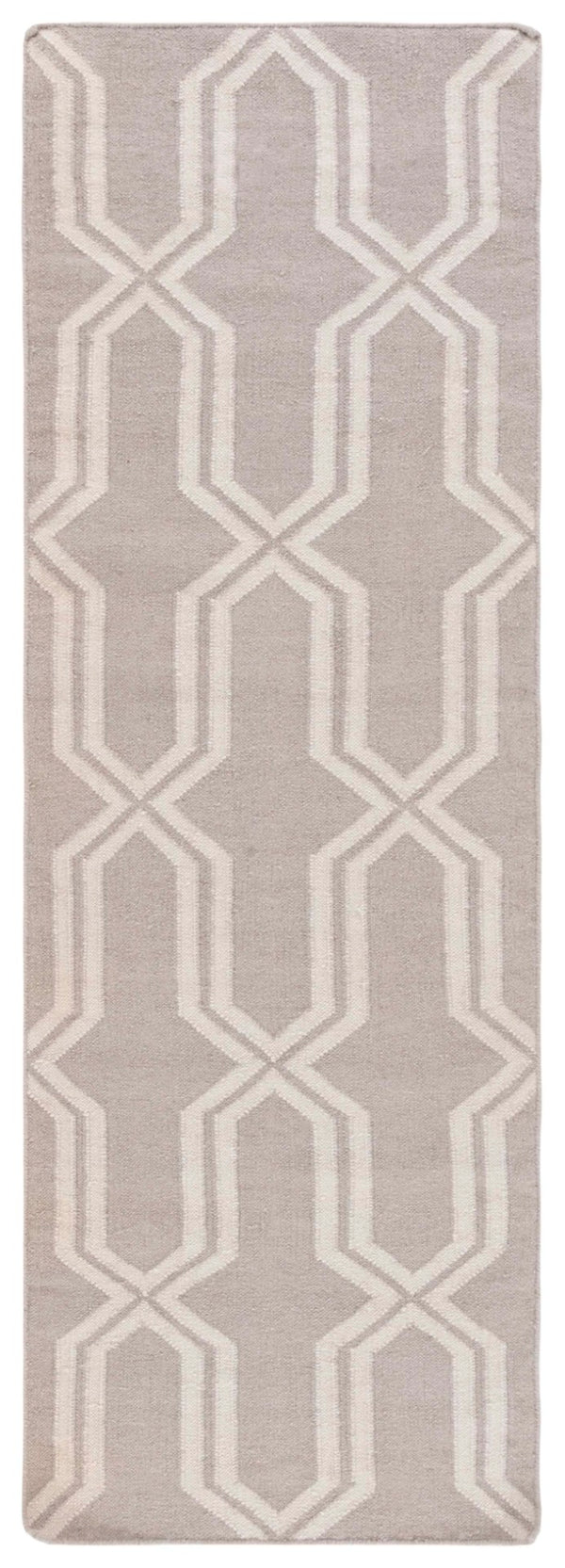 Safavieh Dhurries Hand-woven Flat Weave Rug - Timeless Elegance With Geometric Design For Your Home Decor Grey ,Ivory 80% Wool,20% Cotton Dhu559g-26