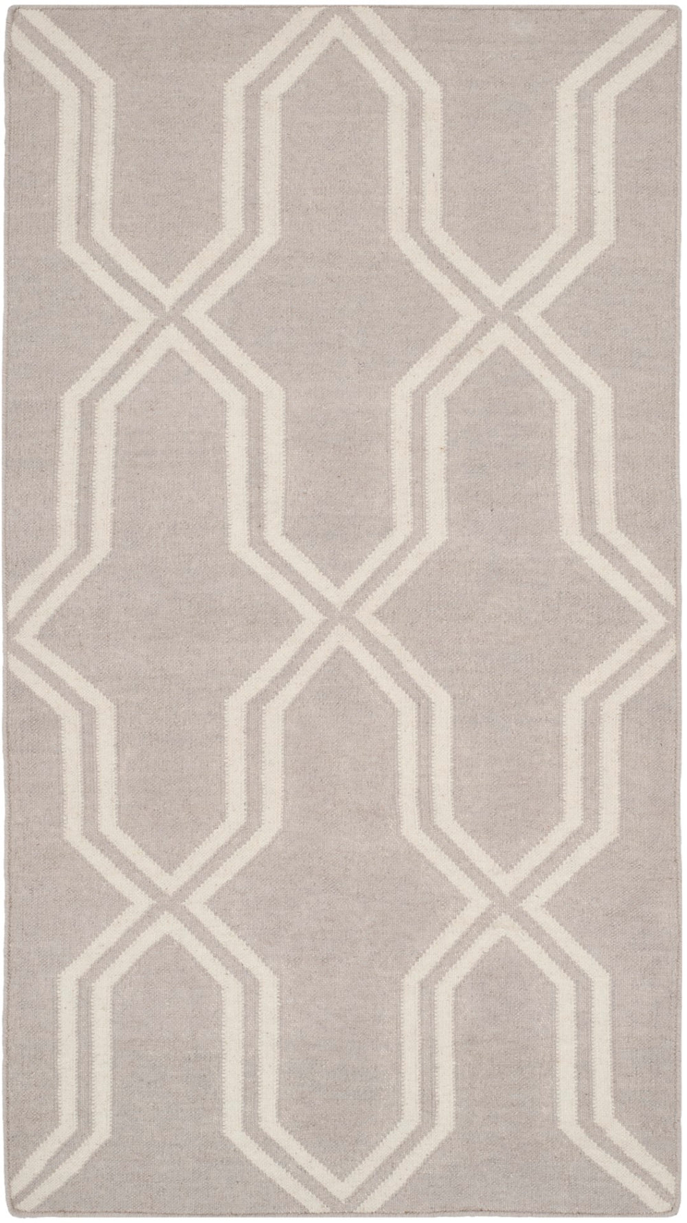 Safavieh Dhurries 559 Hand Woven Flat Weave  Rug Grey / Ivory DHU559G-3