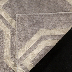 Safavieh Dhurries Hand-woven Flat Weave Rug - Timeless Elegance With Geometric Design For Your Home Decor Grey ,Ivory 80% Wool,20% Cotton Dhu559g-26