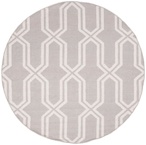 Safavieh Dhurries Hand-woven Flat Weave Rug - Timeless Elegance With Geometric Design For Your Home Decor Grey ,Ivory 80% Wool,20% Cotton Dhu559g-26