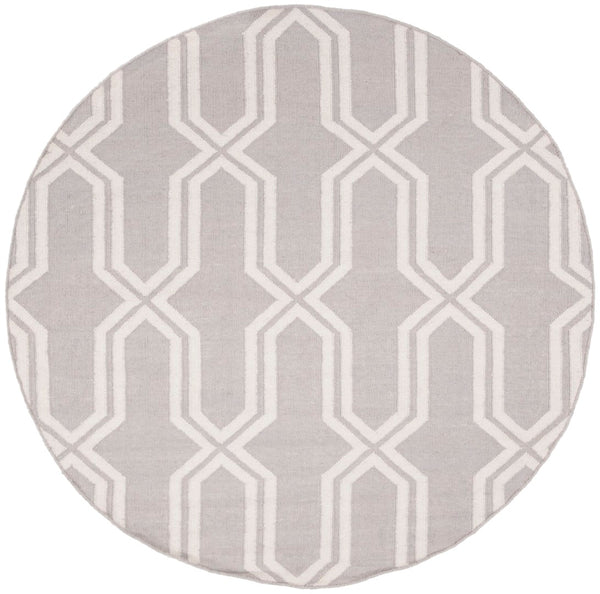 Safavieh Dhurries Hand-woven Flat Weave Rug - Timeless Elegance With Geometric Design For Your Home Decor Grey ,Ivory 80% Wool,20% Cotton Dhu559g-26