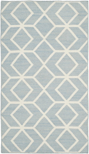 Safavieh Dhurries 560 Hand Woven Flat Weave  Rug Blue / Ivory DHU560A-3