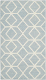 Safavieh Dhurries 560 Hand Woven Flat Weave  Rug Blue / Ivory DHU560A-3