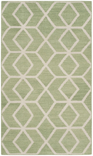 Safavieh Dhurries 560 Hand Woven Flat Weave  Rug Sage / Ivory DHU560B-3