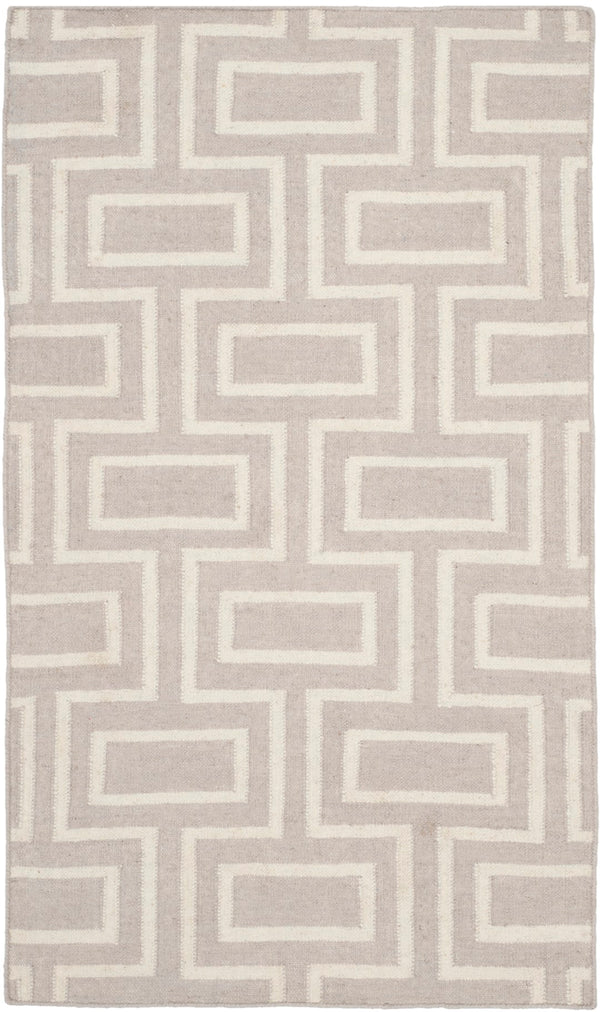 Safavieh Dhurries 562 Hand Woven Flat Weave  Rug Grey / Ivory DHU562B-3