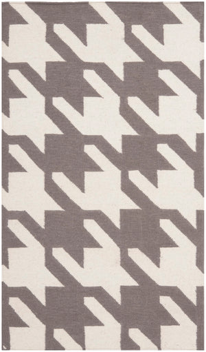 Safavieh Dhurries 569 Hand Woven Flat Weave  Rug Grey / Ivory DHU569A-3