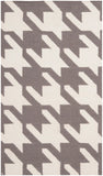 Safavieh Dhurries 569 Hand Woven Flat Weave  Rug Grey / Ivory DHU569A-3