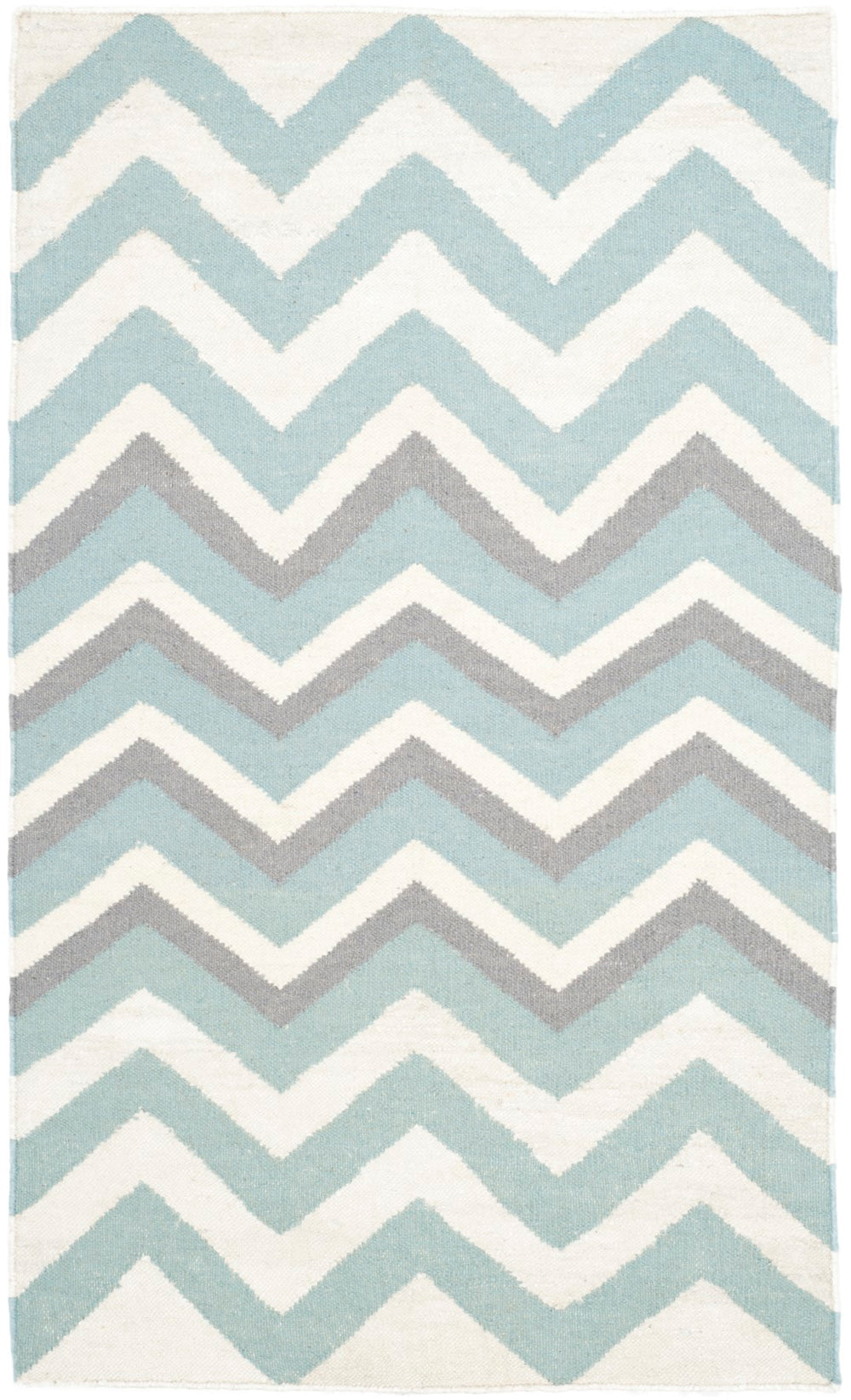 Safavieh Dhurries 646 Hand Woven Flat Weave  Rug Blue / White DHU646A-3