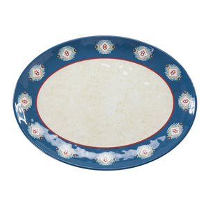 Hiend Accents Spirit Valley Melamine Serving Platter - Stunning Southwestern Design With Vibrant Geometric Patterns Red,Cream,Blue Melamine Di2113sp01