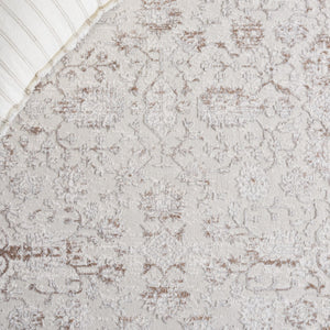 Safavieh Diamond Traditional Turkish Area Rug – Luxurious Polyester Elegance With Timeless Floral Patterns Ivory ,Grey Polyester Dia152a-8