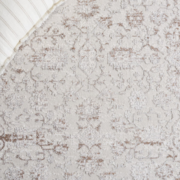 Safavieh Diamond Traditional Turkish Area Rug – Luxurious Polyester Elegance With Timeless Floral Patterns Ivory ,Grey Polyester Dia152a-8