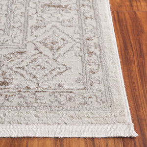 Safavieh Diamond Traditional Turkish Area Rug – Luxurious Polyester Elegance With Timeless Floral Patterns Ivory ,Grey Polyester Dia152a-8