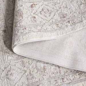 Safavieh Diamond Traditional Turkish Area Rug – Luxurious Polyester Elegance With Timeless Floral Patterns Ivory ,Grey Polyester Dia152a-8