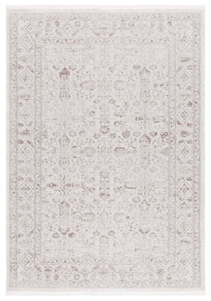 Safavieh Diamond Traditional Turkish Area Rug – Luxurious Polyester Elegance With Timeless Floral Patterns Ivory ,Grey Polyester Dia152a-8