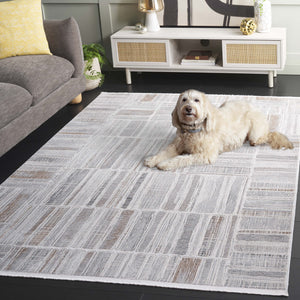 Safavieh Diamond 5'3" X 7'6" Area Rug - Elegant Grey & Light Grey Abstract Design For Modern Living Spaces Grey ,Light Grey Polyester Dia154f-5