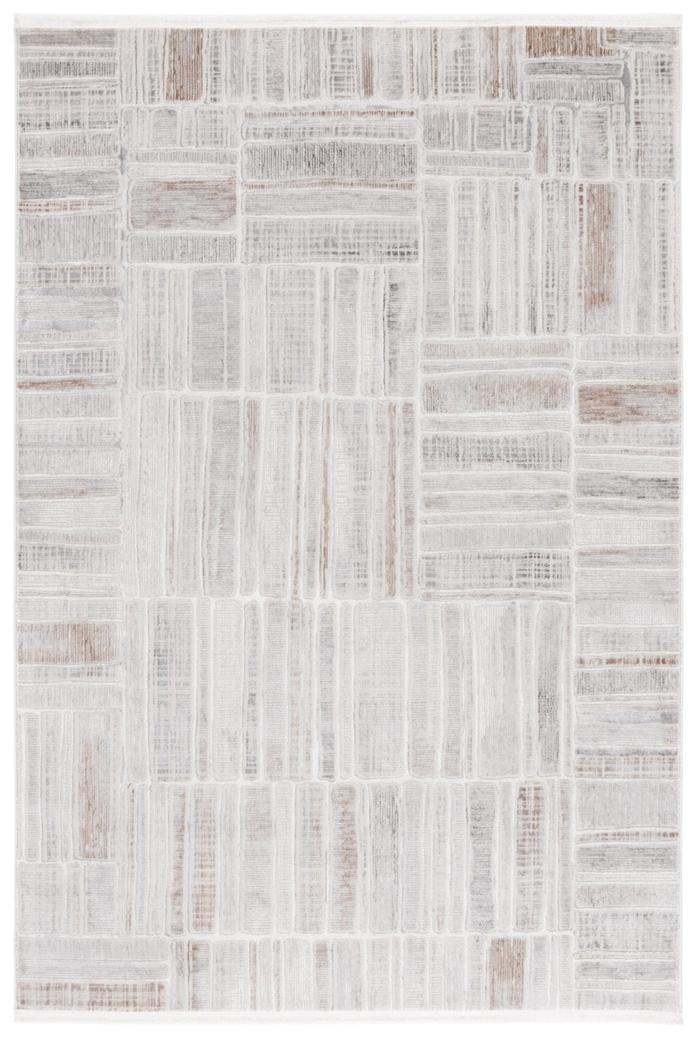 Safavieh Diamond 5'3" X 7'6" Area Rug - Elegant Grey & Light Grey Abstract Design For Modern Living Spaces Grey ,Light Grey Polyester Dia154f-5