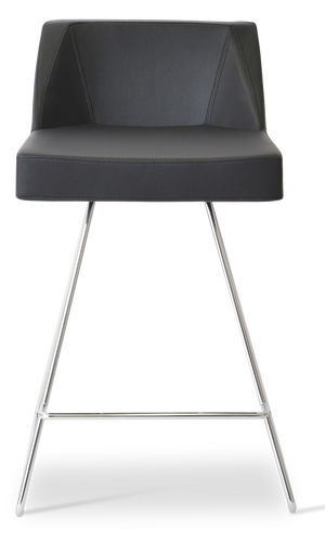 Soho Concept Eiffel Wire Bar & Counter Stools - Stylish Leatherette Seating In Vibrant Finishes, 2-year Warranty! Chrome,Black  Soho-concept-dining-chair-08013