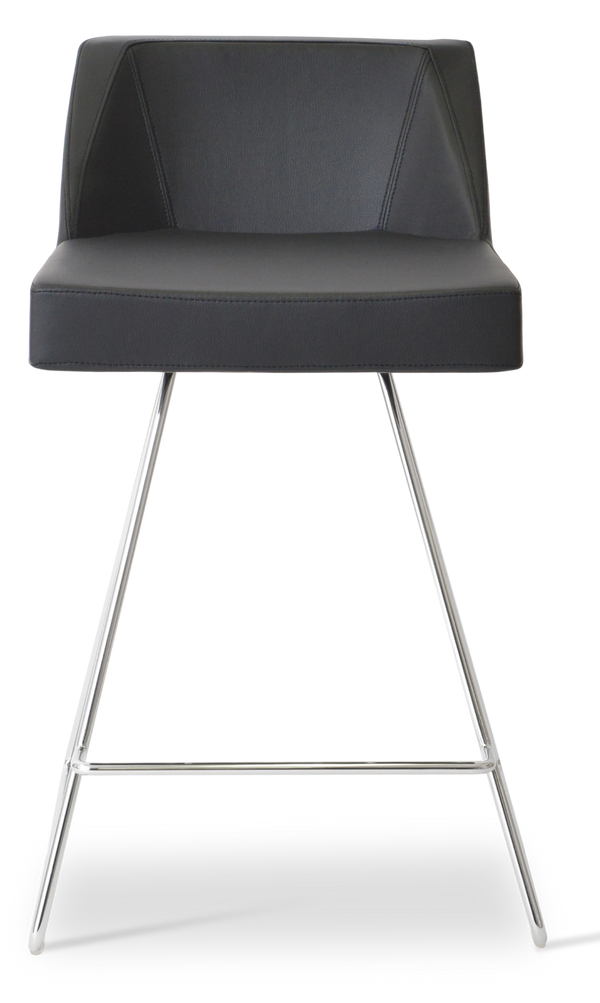 Soho Concept Eiffel Wire Bar & Counter Stools - Stylish Leatherette Seating In Vibrant Finishes, 2-year Warranty! Chrome,Black  Soho-concept-dining-chair-08013