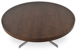 Soho Concept Diana Coffee Table - Elegant Black, Brass, Or Chrome Finish With Sturdy Steel Support & Modern Design Walnut,Chrome  Soho-concept-dining-chair-13740