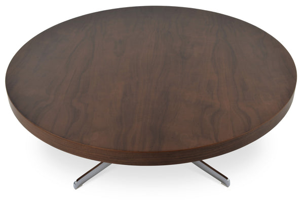 Soho Concept Diana Coffee Table - Elegant Black, Brass, Or Chrome Finish With Sturdy Steel Support & Modern Design Walnut,Chrome  Soho-concept-dining-chair-13740