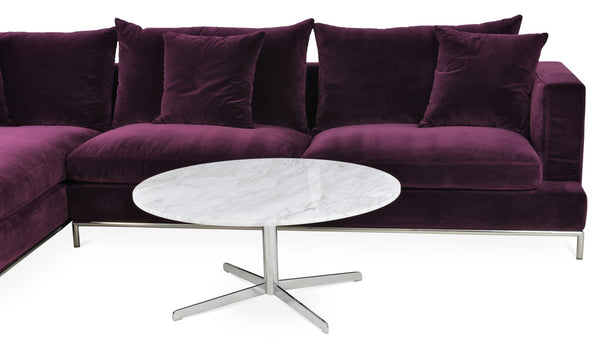 Soho Concept Diana Coffee Table - Elegant Black, Brass, Or Chrome Finish With Sturdy Steel Support & Modern Design White,Chrome,Purple  Soho-concept-dining-chair-13735