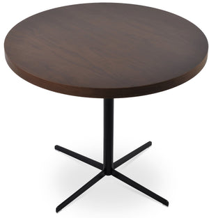 Soho Concept Diana Dining Table - Stylish Chrome, Brass-gold, Or Black Finish With Strong Steel Base For Modern Decor Walnut,Black  Soho-concept-dining-chair-13772